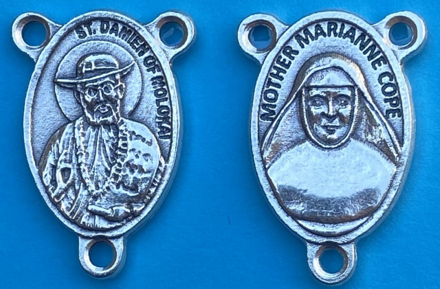 St Damien of Molokai/Mother Marianne Cope Rosary Centerpiece
