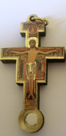 Catholic small Religious oxidized Italian crucifixes and rosary